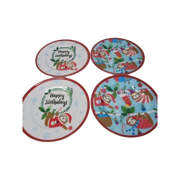 SALE - Sloth Holiday Plates - Picture 1 of 2